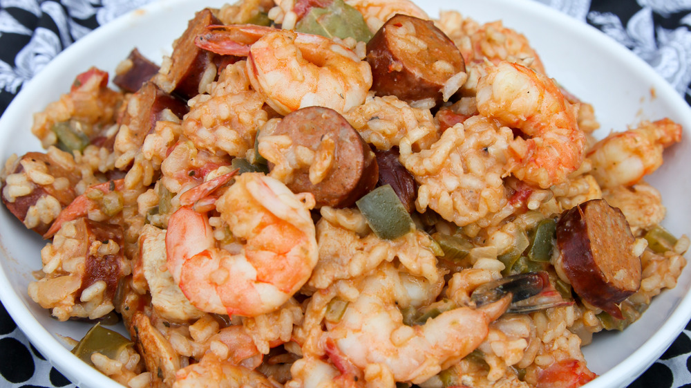 Sausage and shrimp jambalaya