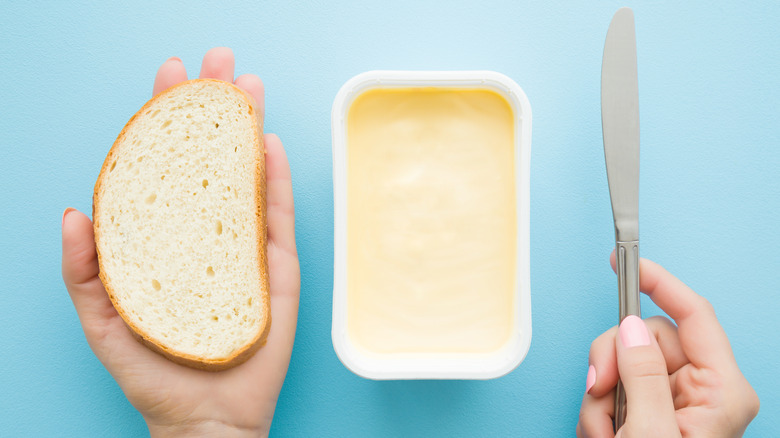 Margarine and bread