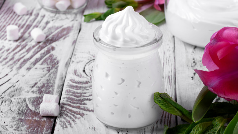 Jars of marshmallow creme