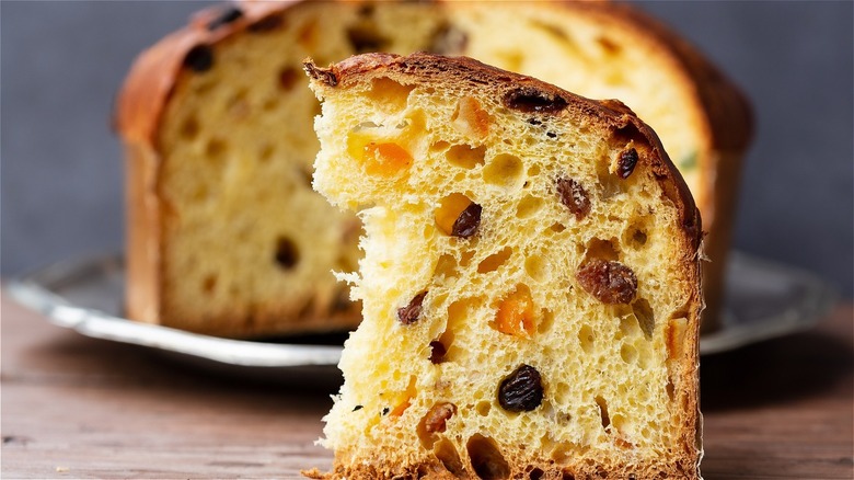 A slice of panettone