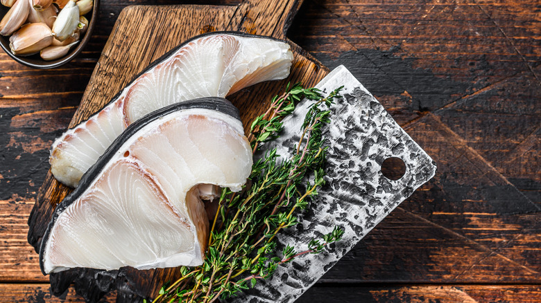 shark steaks with thyme