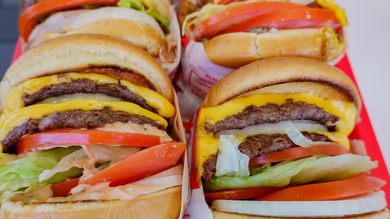 In-N-Out cheeseburgers