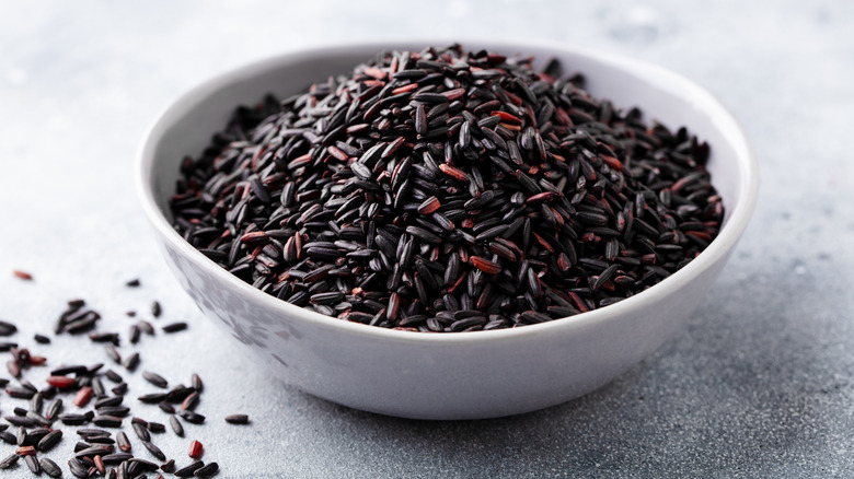 A bowl of wild rice