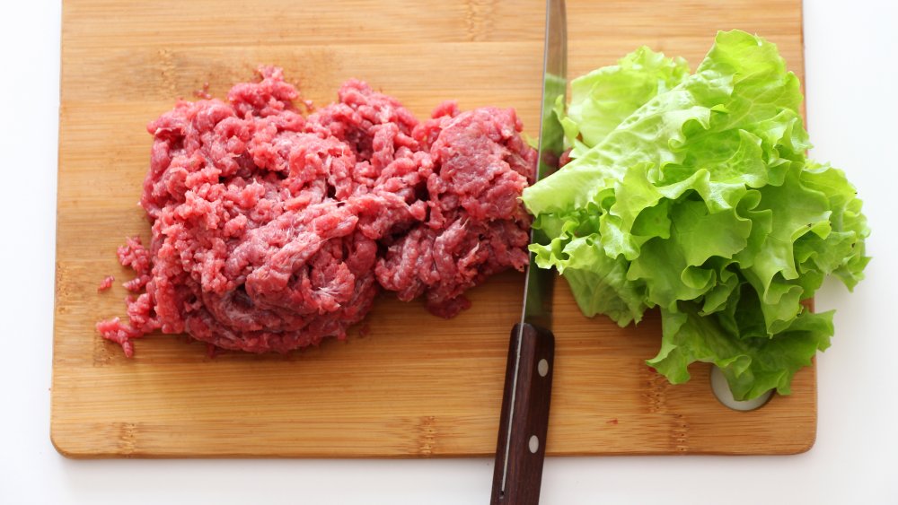 Raw ground beef