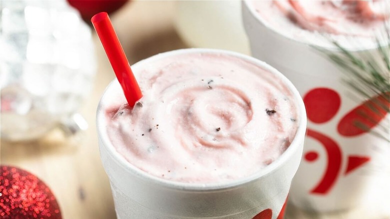 Chick-fil-A peppermint chip shake