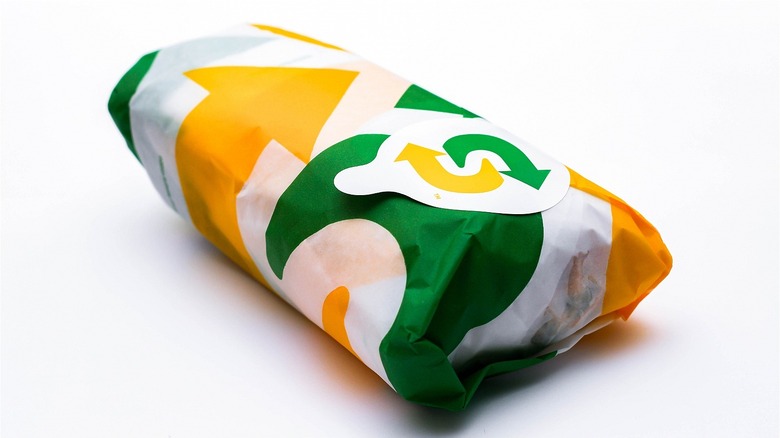 Wrapped Subway sandwich