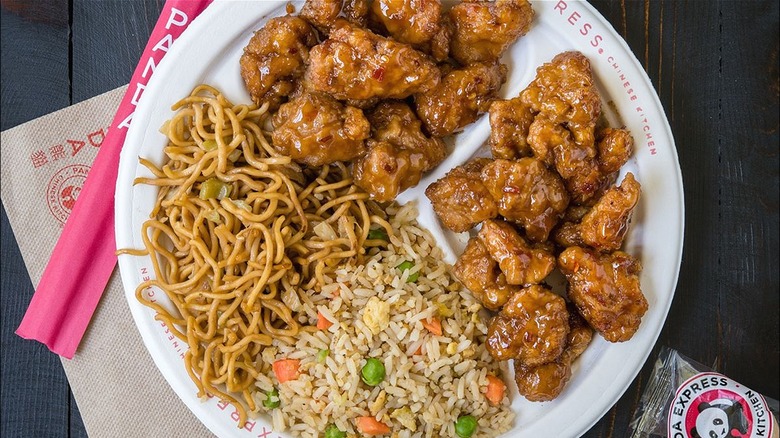 Panda express food on plate 