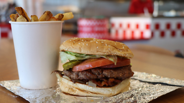 Five Guys burger and fries