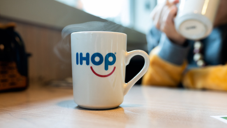 mug with ihop logo
