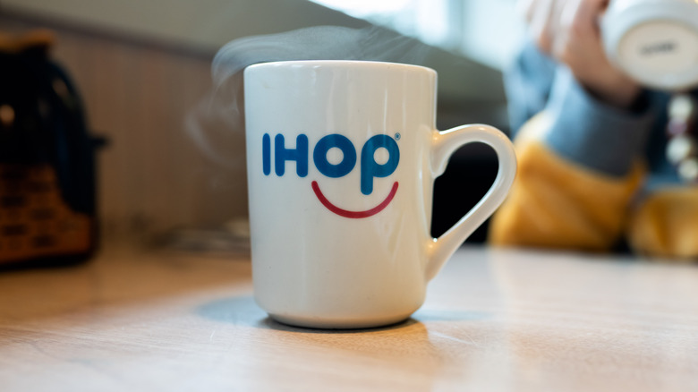 mug with ihop logo