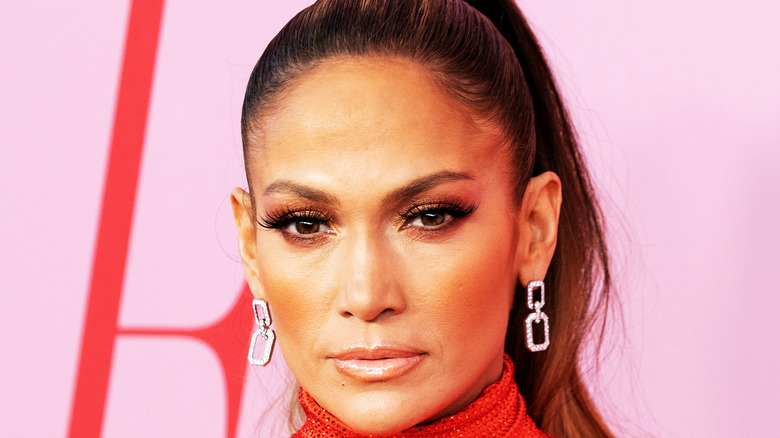 Jennifer Lopez in red gown