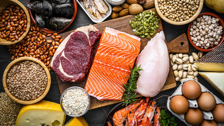 Examples of protein on table