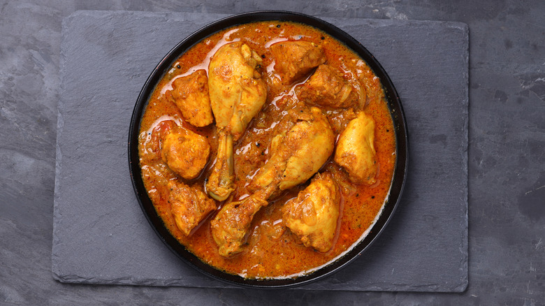 Chicken curry in bowl