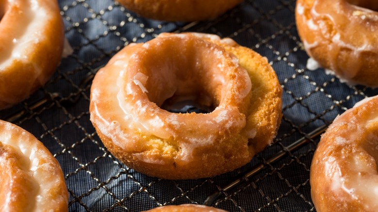 Glazed old fashioned donut