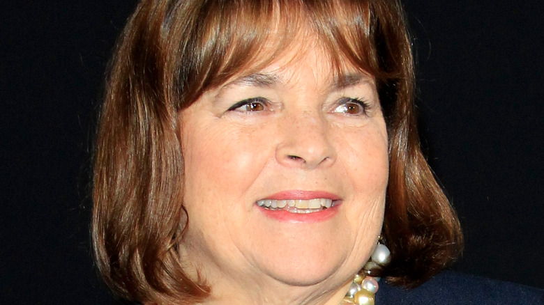 Ina Garten in earrings and smiling