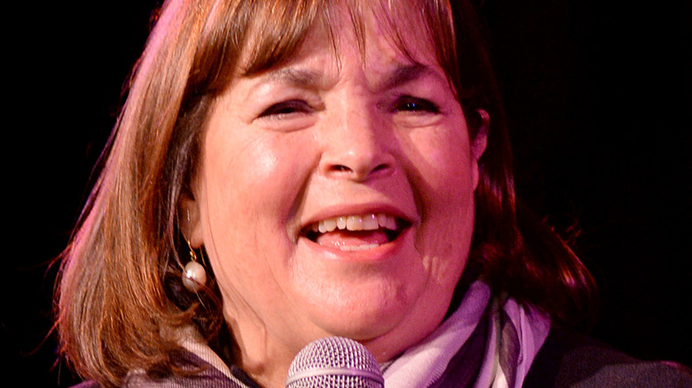 Ina Garten speaking into microphone