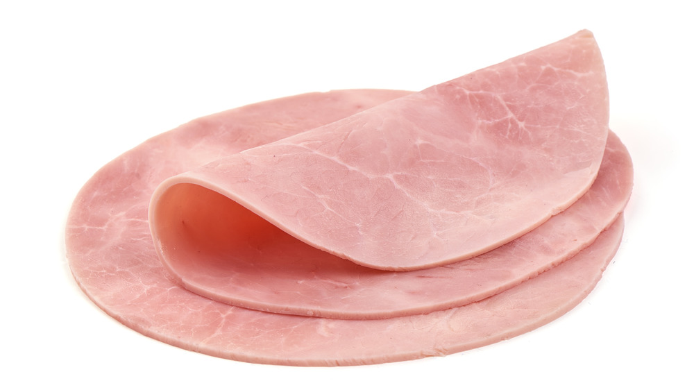 Slices of deli ham