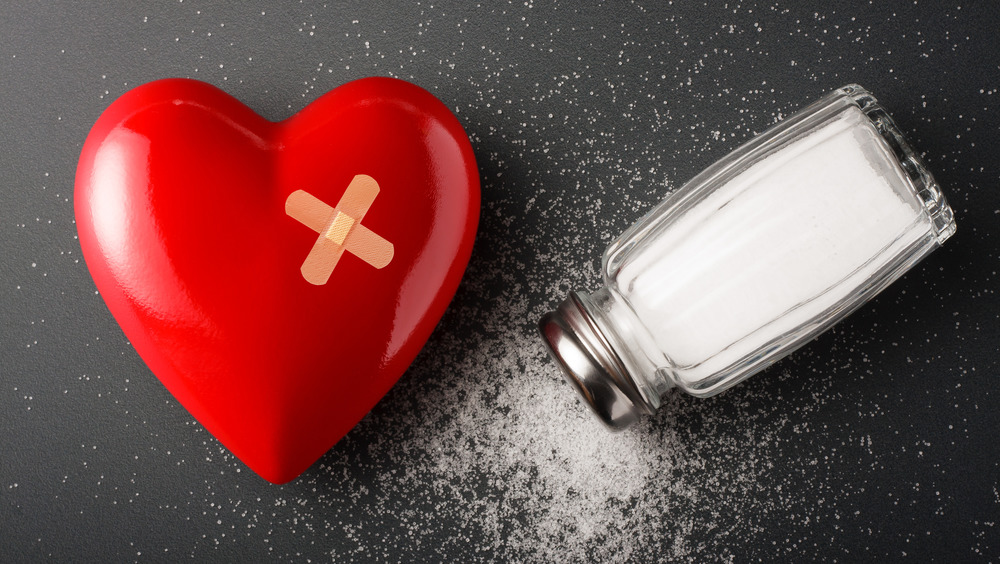 Salt shaker and heart