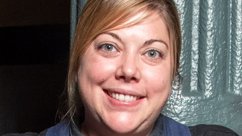 Sarah Grueneberg smiling at cooking event