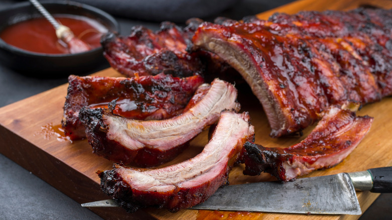 Baby back ribs in sauce