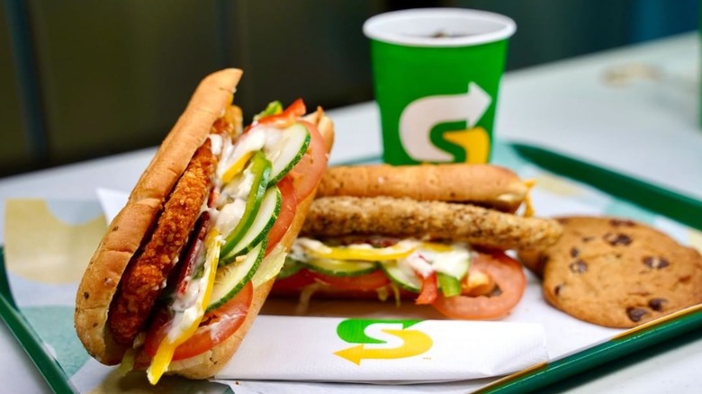 Singapore Subway Plant-Based Chicken Schnitzel sandwich