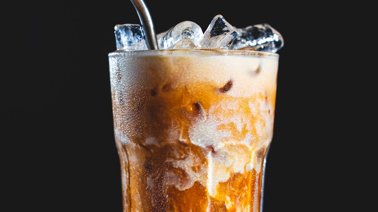 glass of Thai iced coffee