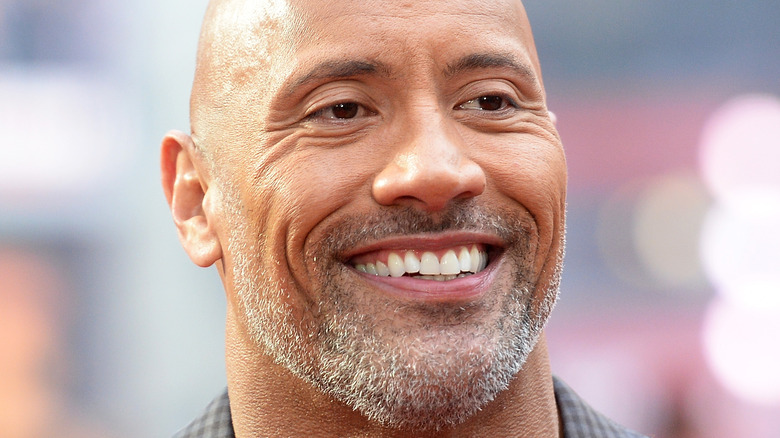 Dwayne 'The Rock' Johnson smiles with gray beard