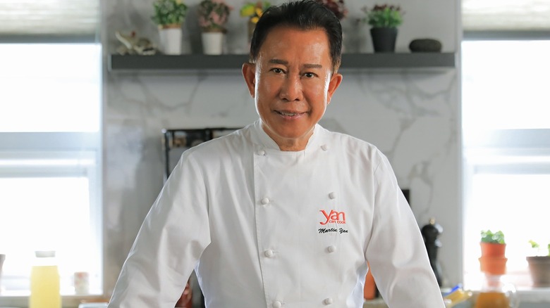 Martin Yan in kitchen