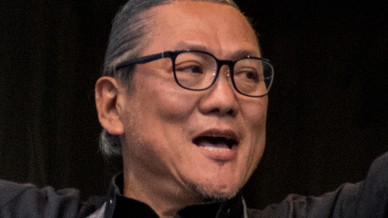 Iron Chef Morimoto on stage