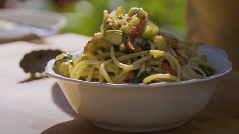Matty Matheson's garden bed pasta