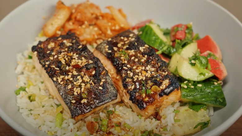 Matty Matheson's post-workout salmon rice bowl