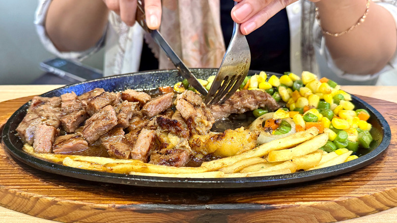 Well-done steak