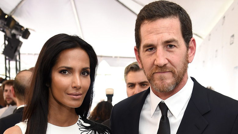 Padma Lakshmi next to ex Adam Dell