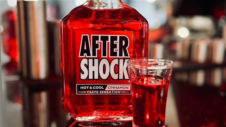 a bottle of hot and cool cinnamon Aftershock