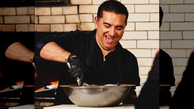 Buddy Valastro mixing cake batter
