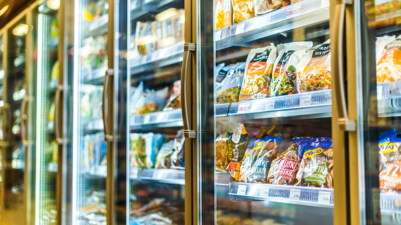 Freezer section of food retailer