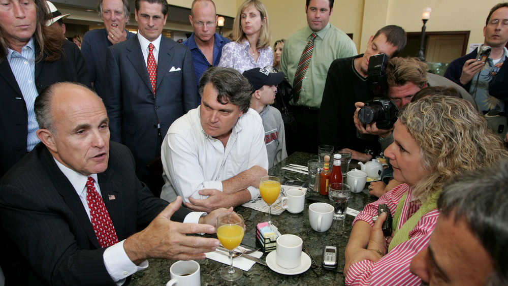 Rudy Giuliani at diner