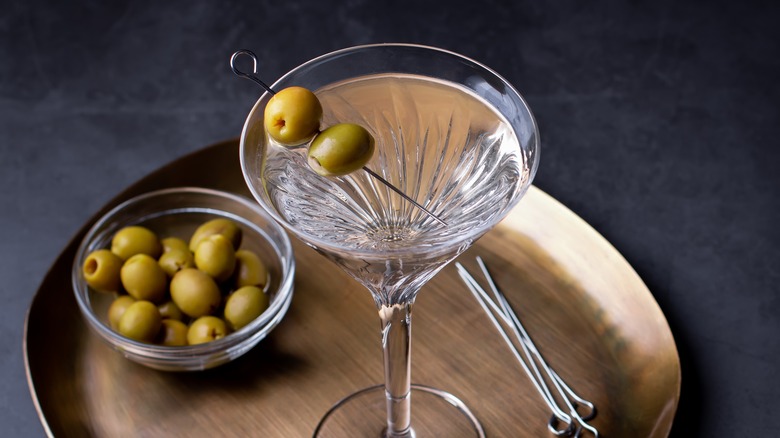 Martini with olives