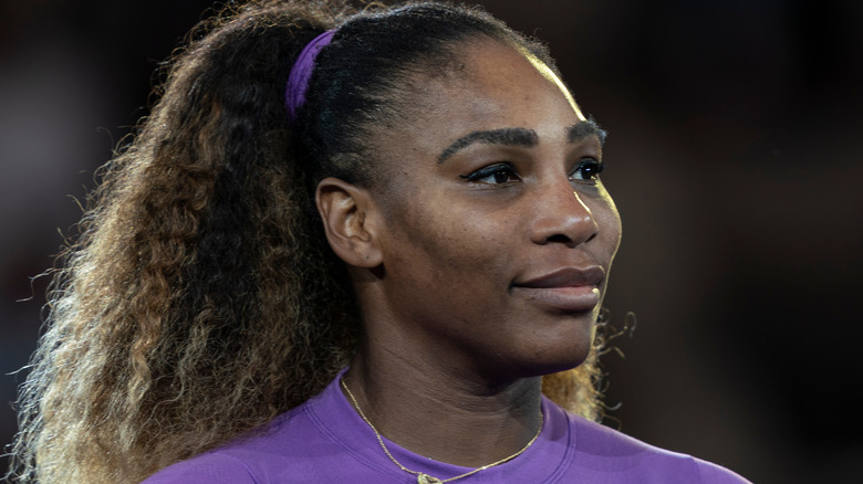 Serena Williams looking to the right