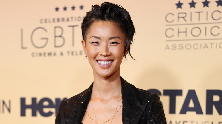 Celebrity chef Kristen Kish smiling at event