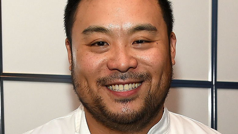 David Chang wearing chef coat