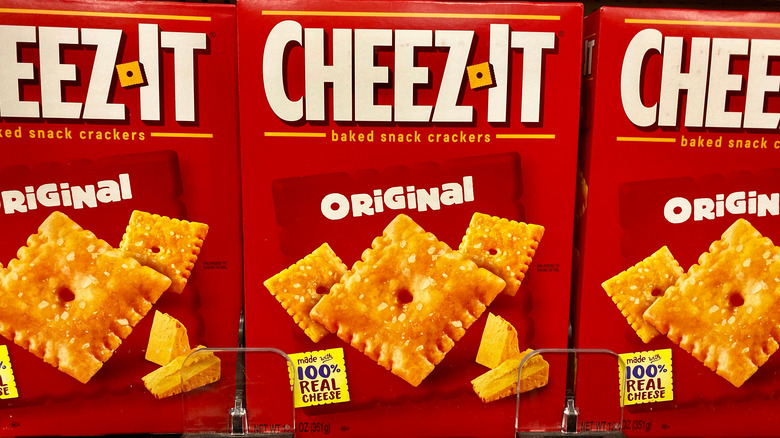 Cheez-Its on a store shelf