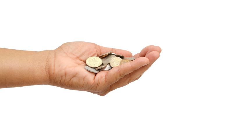 Handful of coins