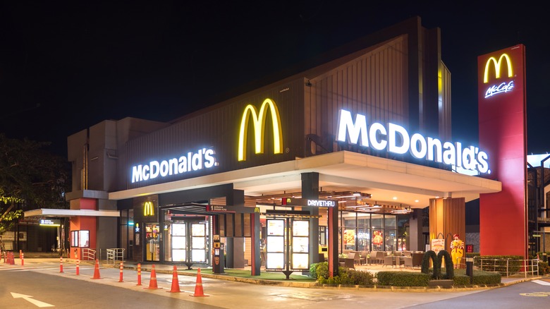 McDonald's restaurant at night