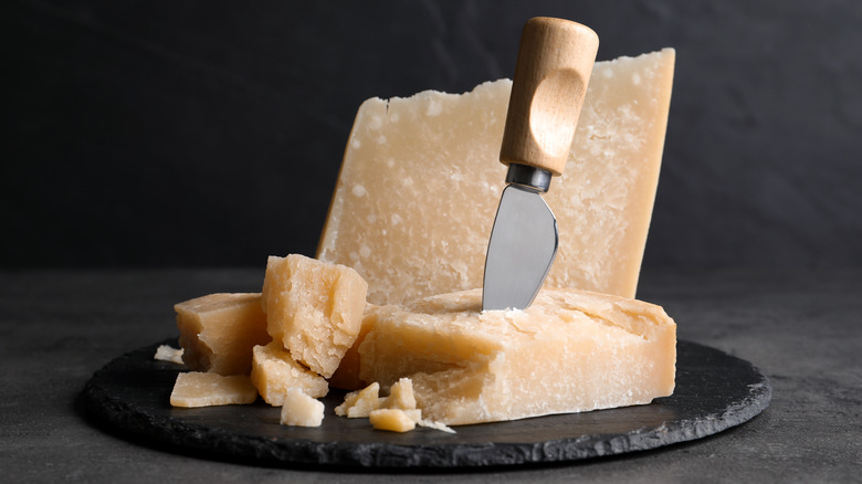 Parmesan with white spots 