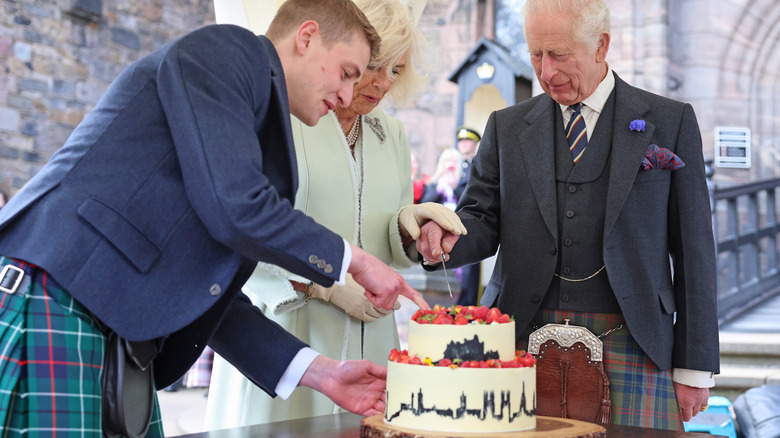 Peter Sawkins with King Charles III and Camilla
