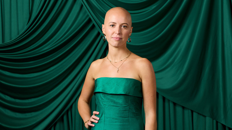 Jasmine Mitchell posing for photo at the National TV Awards
