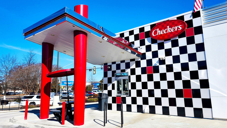 Exterior of a Checker's Drive-In Restaurant