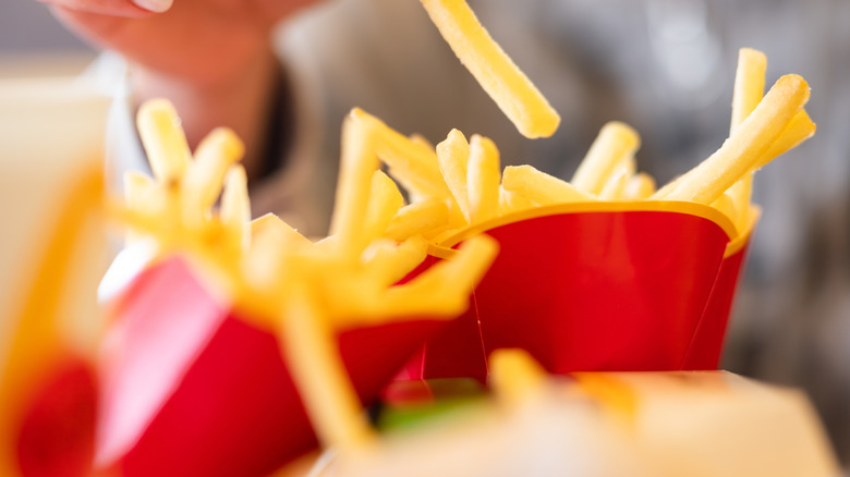 McDonald's french fries in red cartons