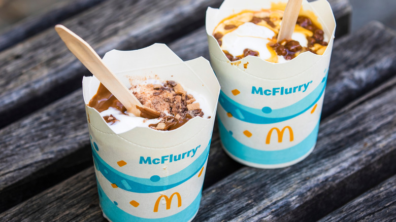 Two McFlurrys with spoons